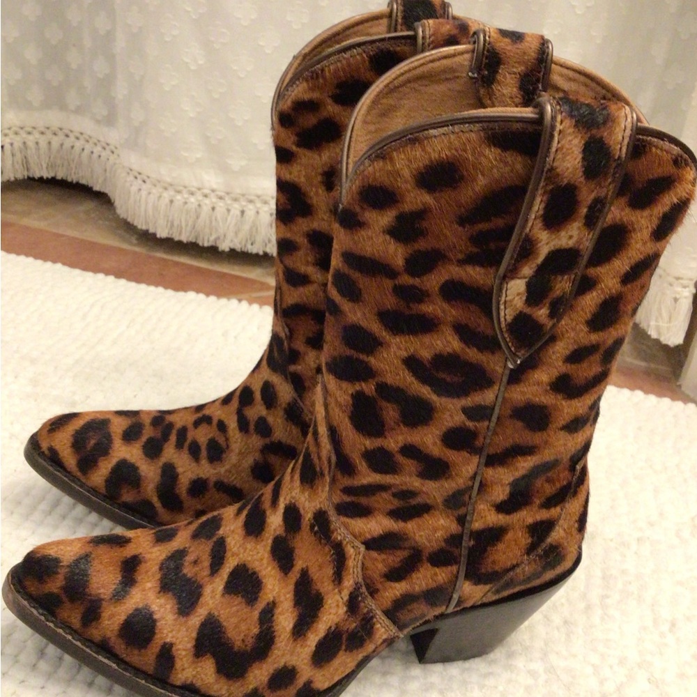 Leopard Print Women's Cowboy Boots